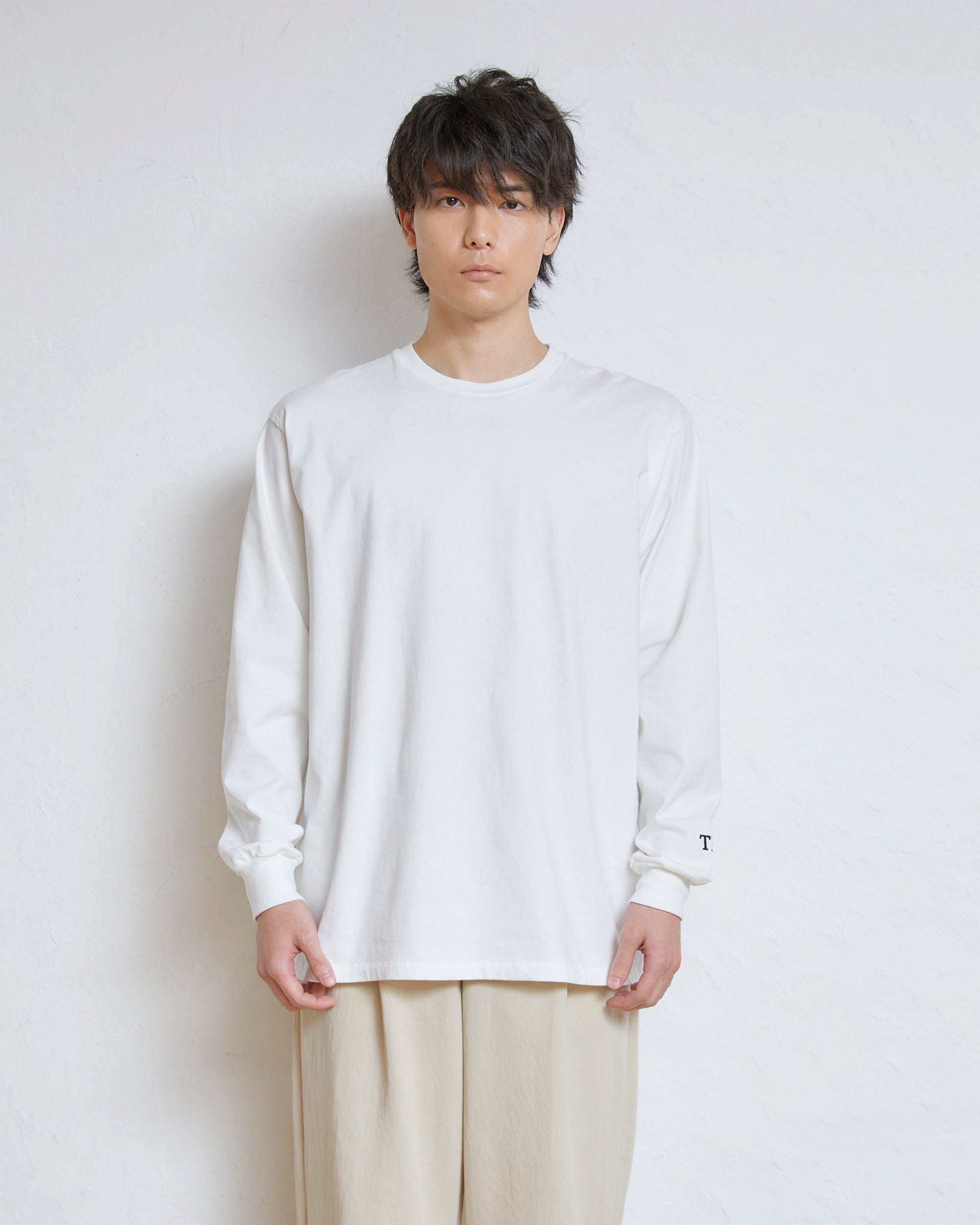 新品　deres デレス　ロングスリーブTシャツ　白 first class long sleeve T shirt deres special edition (white