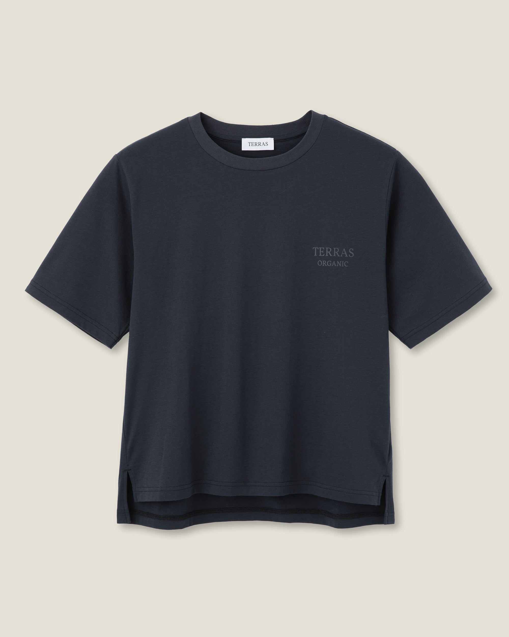 TR Organicプリント サイドスリットクロップドTシャツ – TERRAS